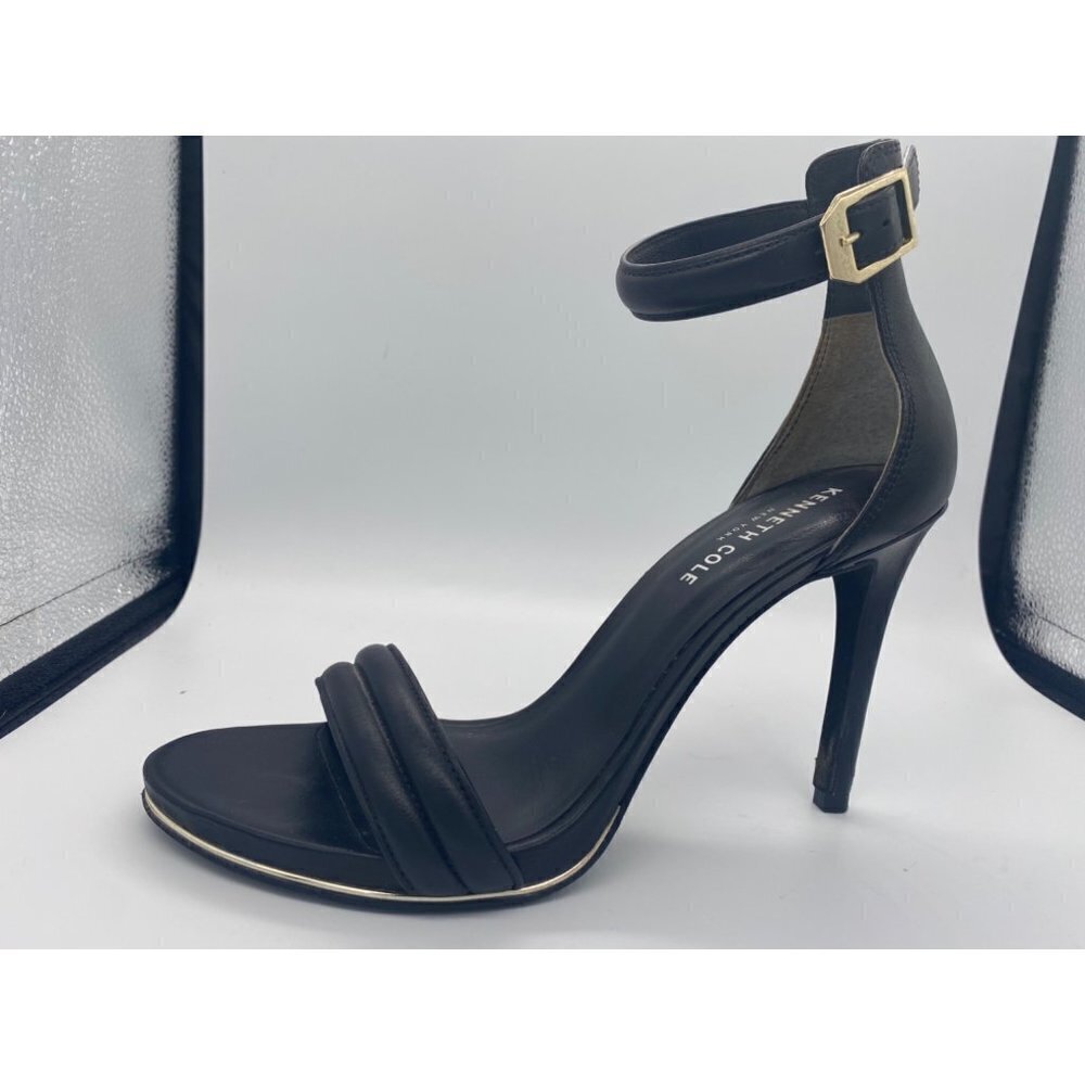 Kenneth Cole New York "Brooke" Ankle Strap Leather Heel Sandals, 8M
